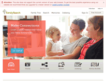 Tablet Screenshot of familysearch.org
